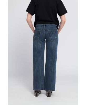 Women's Studded Jeans in Medium Wash