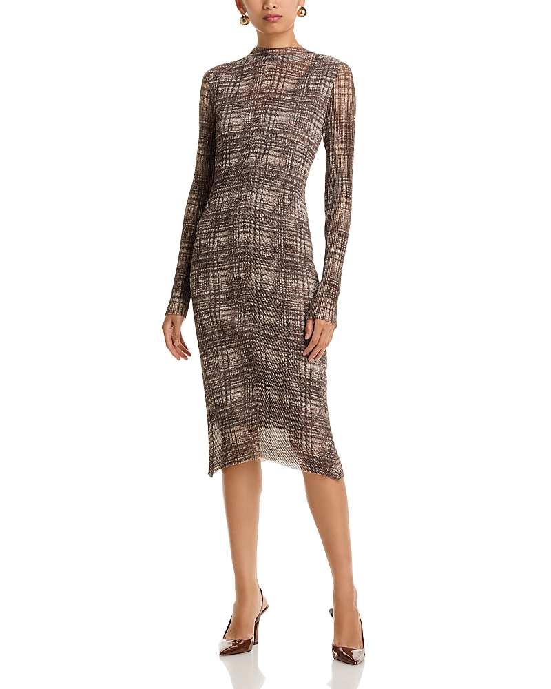 Hugo Boss Eviba Dress In Brown