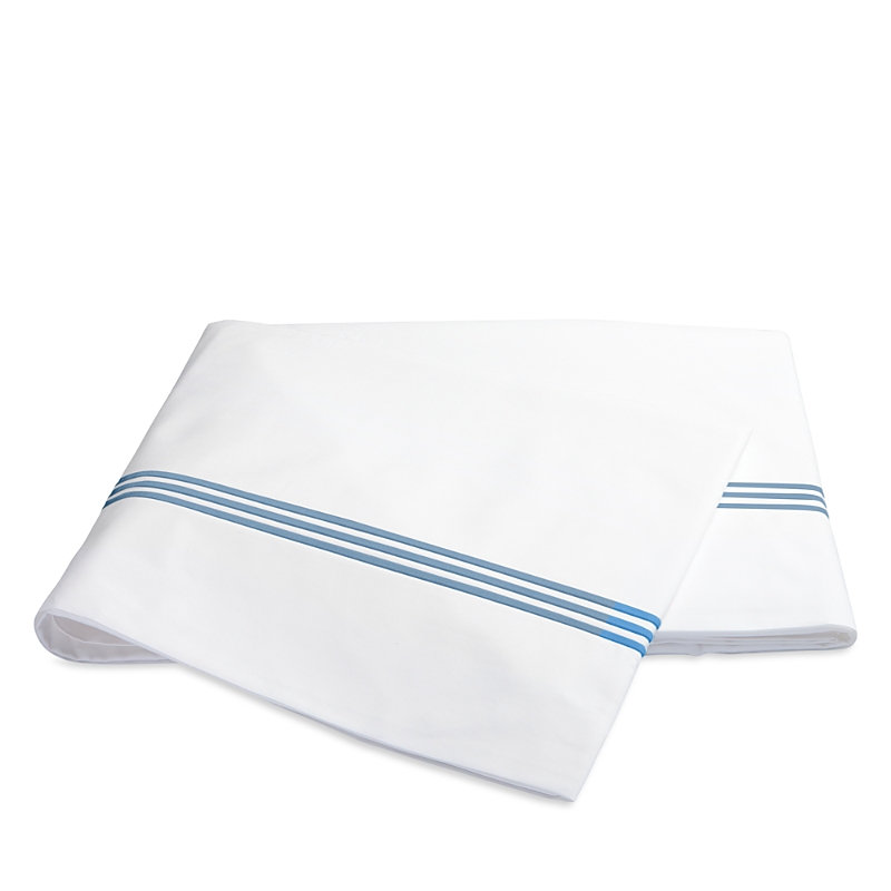 Matouk Bel Tempo Flat Sheet, King In Blue