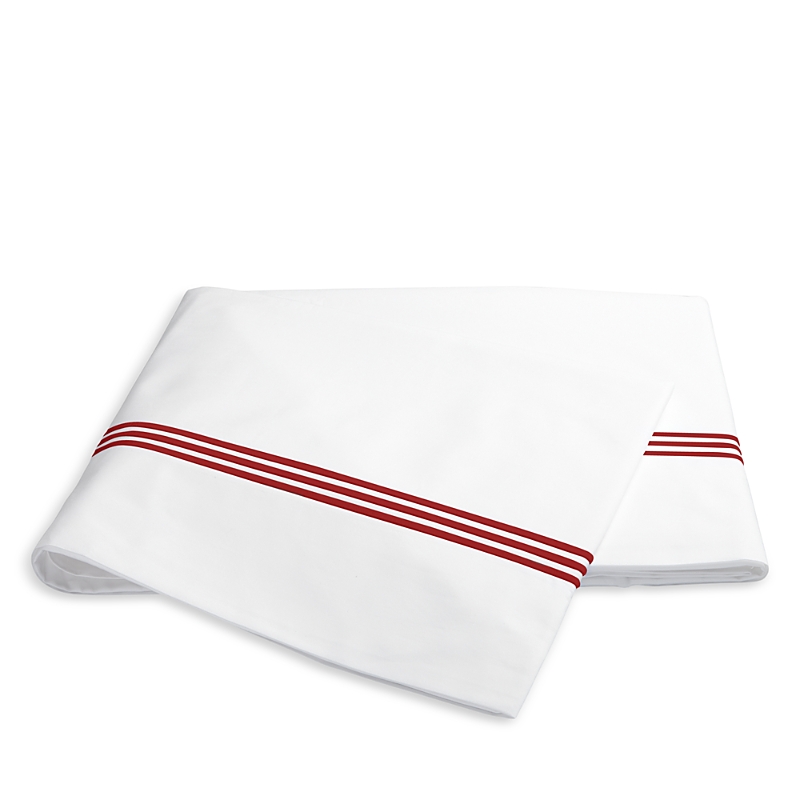 Matouk Bel Tempo Flat Sheet In Red