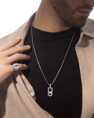 Diamond Move Titanium Natural Signet Ring in Titanium, 0.06 tcw