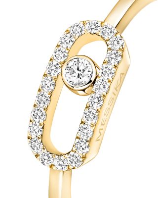 Diamond Move Uno Half Pav&eacute; Ring in 18K Gold, 0.09 tcw