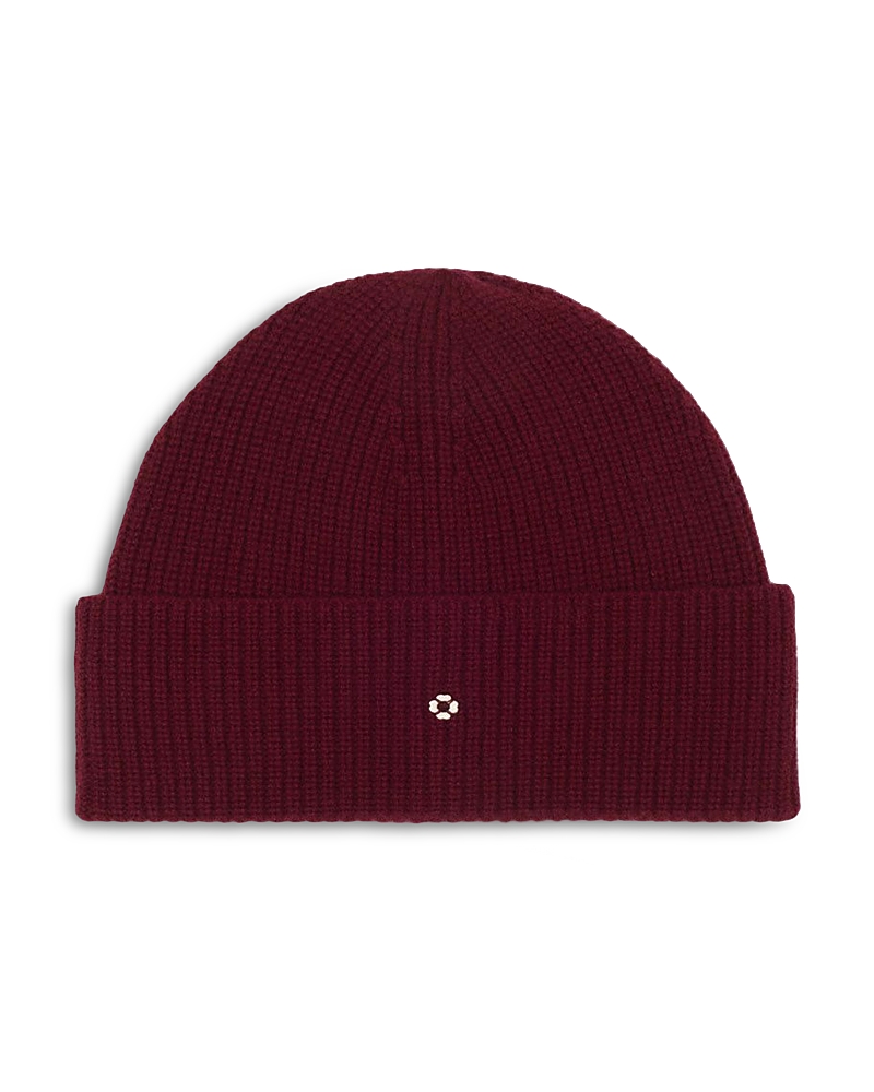 Maje Wool & Cashmere Knit Hat In Burgundy