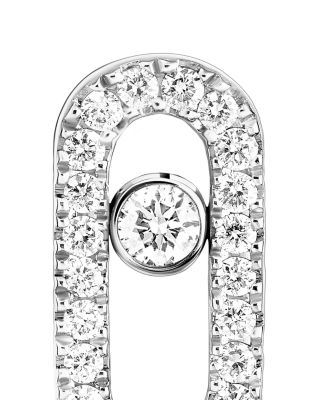 Diamond Move Uno Pav&eacute; Stud Earrings in 18K Gold, 0.16 tcw