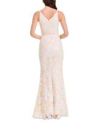 Sharon Floral-Sequin Mermaid Gown