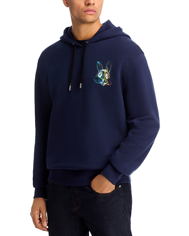 Ps By Paul Smith Graphic Hoodie In Blue