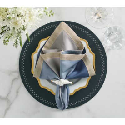 Dip Dye Napkin in Blue and Gray