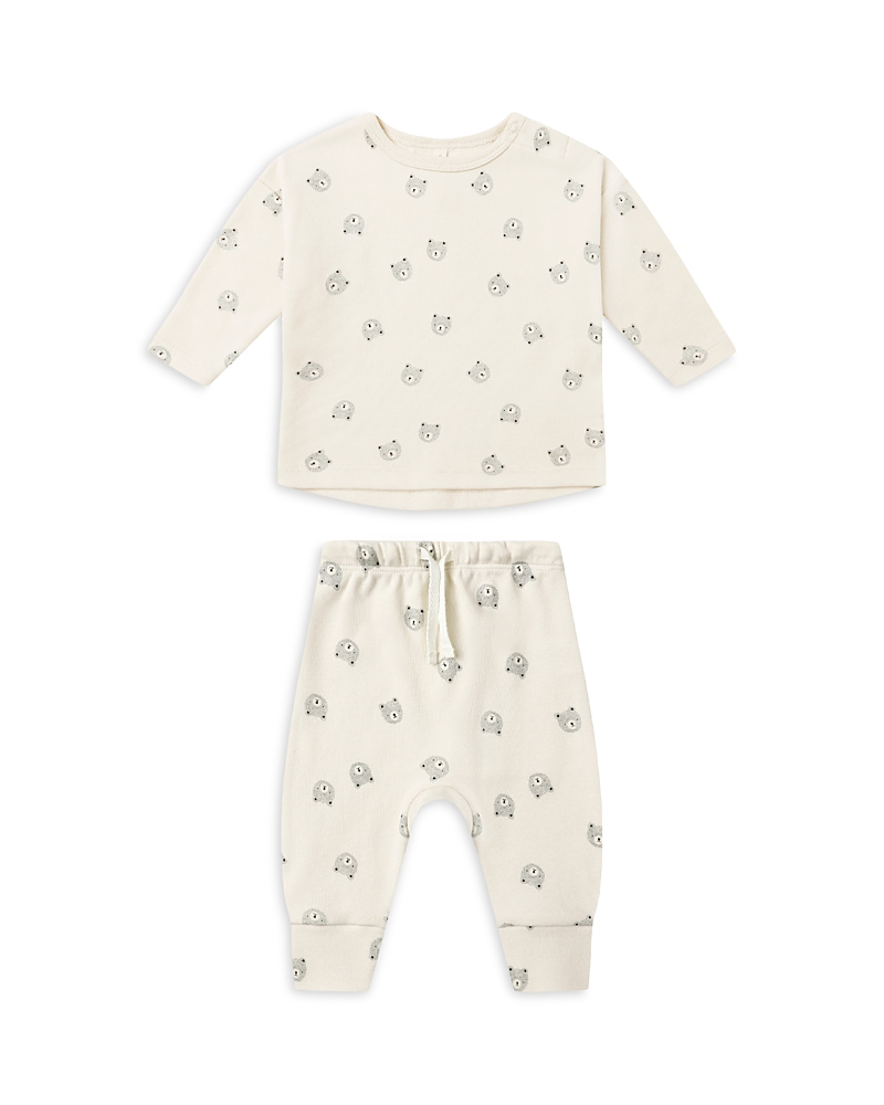 Quincy Mae Boys' Long Sleeve Tee & Pants Set - Baby In Brown