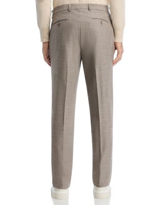 Brushed Ticweave Wool Suit Pants
