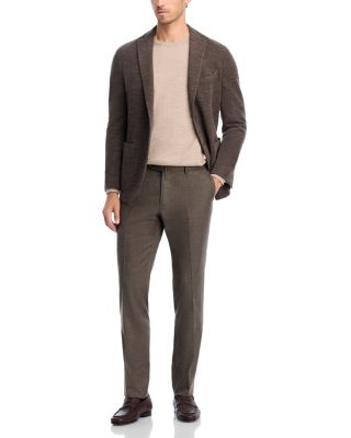 Melange Stretch Flannel Slim Fit Trousers