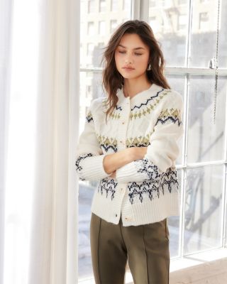 Astrid Fair Isle Cardigan Sweater 