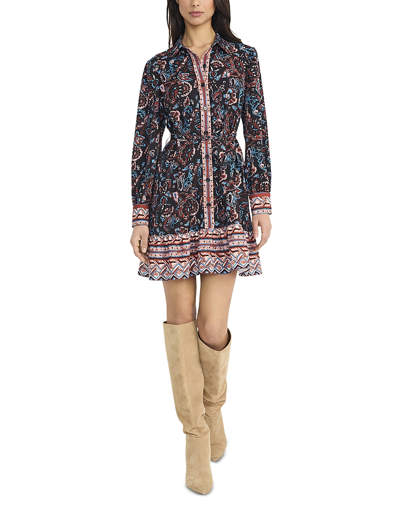 The Good Journey Printed Shirt Dress In Multi