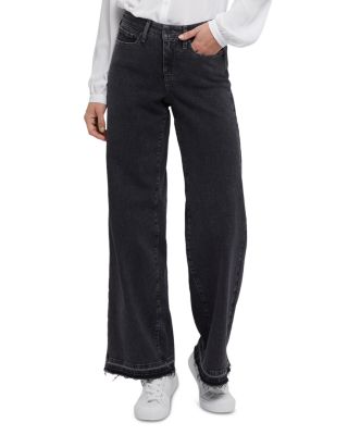 Teresa Mid Rise Wide Leg Jeans in Slate Stone
