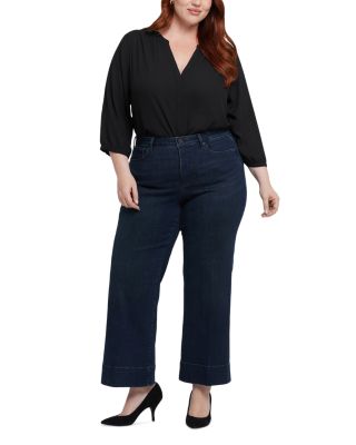 Teresa High Rise Wide Leg Jeans in Obsidian Blue
