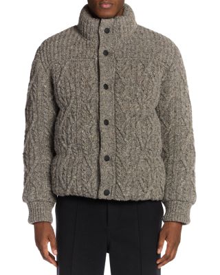 Wool Cable Knit Cardigan