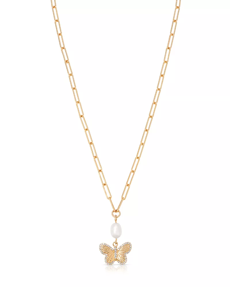 Ettika Interlocking 18K Gold Plated Chain Necklace, 15