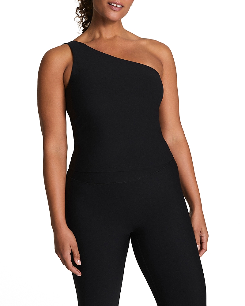 Spanx Bare Essentials One Shoulder Top In Black