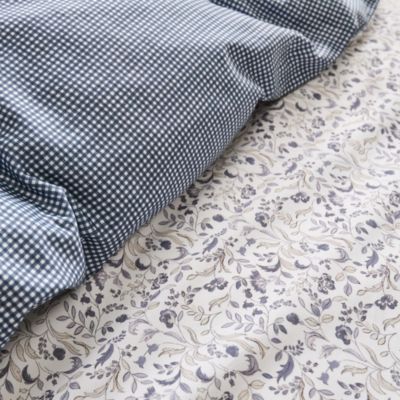 Ditsy Gingham Duvet Cover Set, Full Queen