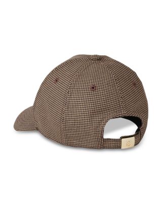 Houndstooth Print Cap