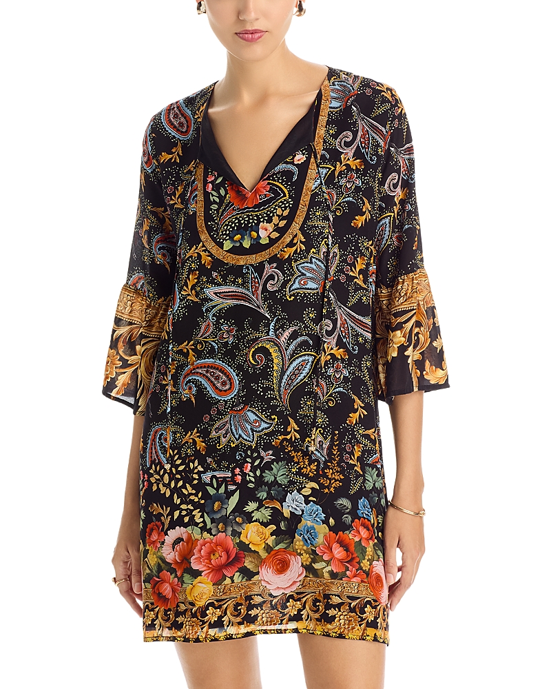 Johnny Was Sofiya Silk Dress In Black