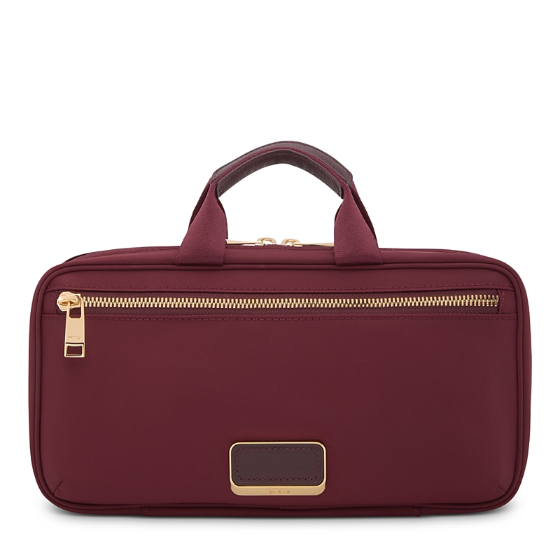 Tumi Voyageur Small Madeline Cosmetic Travel Case In Burgundy