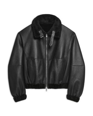 Reversible Shearling Bomber Jacket