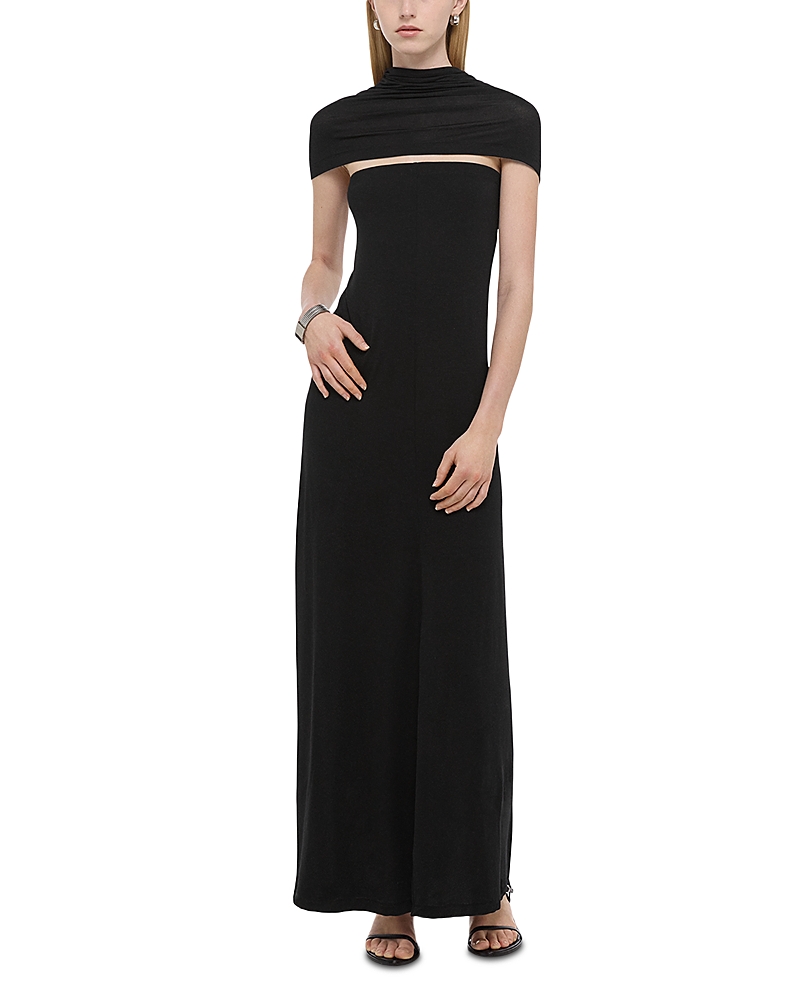 Helmut Lang Convertible Maxi Dress In Black