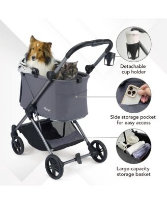  Maxi Deep Carriage with Puncture Free Rubber Wheels, Lightweight and Collapsible Pet Stroller