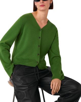 V Neck Button Front Cardigan