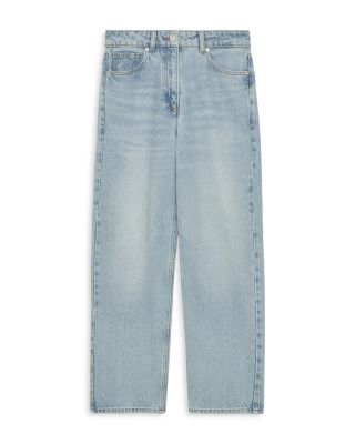Petites Selin Straight Leg Jeans in Pale Blue