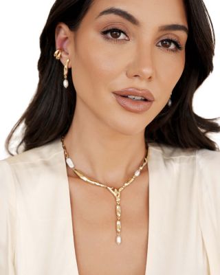 Imitation Pearl Liquid Luxe Drop Earrings