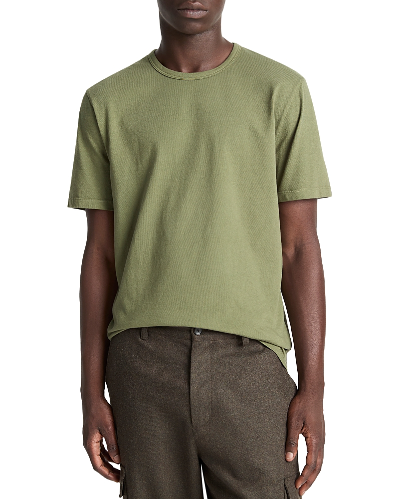 Vince Garment Dyed Crewneck Tee In Green
