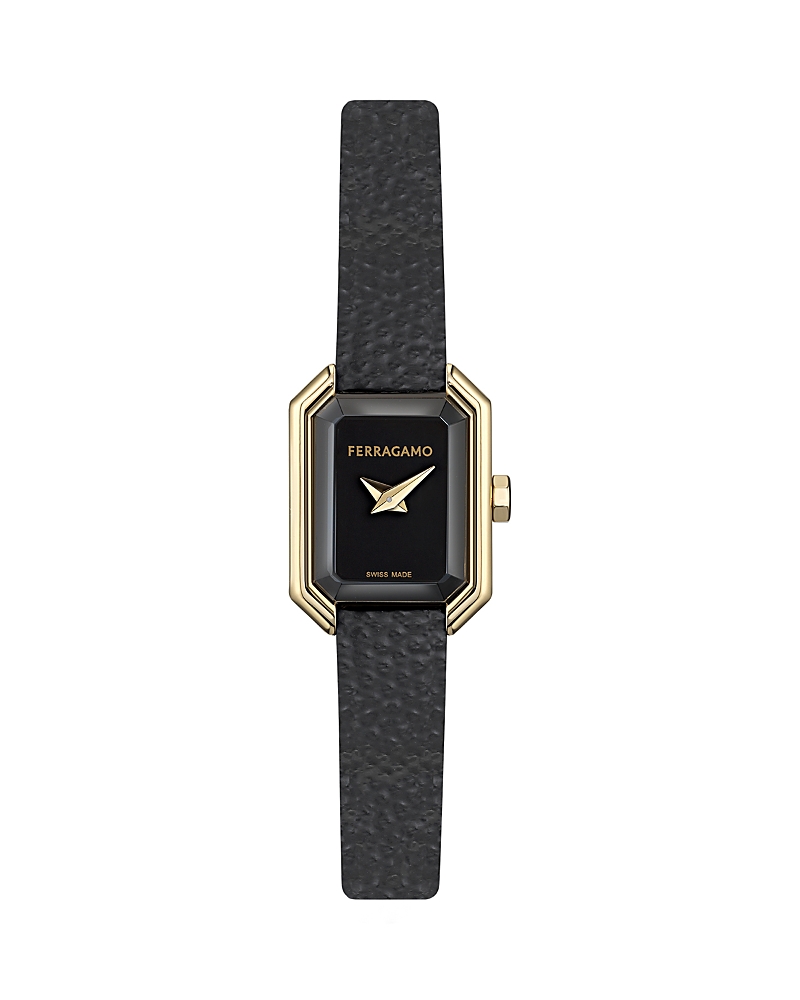 Ferragamo Crystal Petite Watch In Black