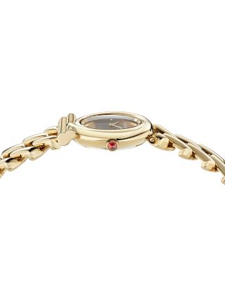 Gancini Twisted Chain Bracelet Watch, 28mm