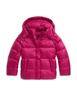Girls' Metallic Down Hooded Jacket - Big Kid