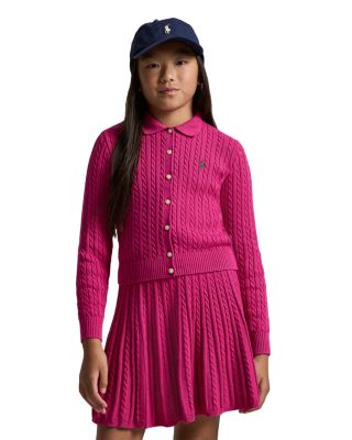 Ralph Lauren - Girls' Cotton Polo Cardigan & Skirt Set - Big Kid