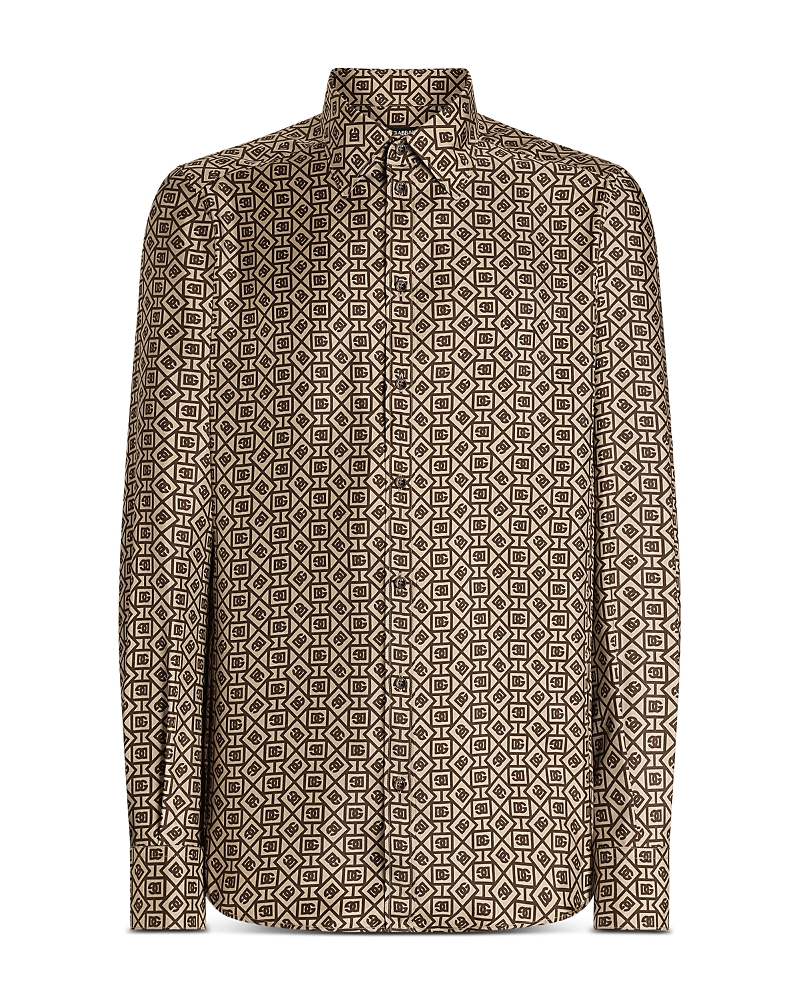 Dolce & Gabbana Long Sleeve Printed Silk Shirt