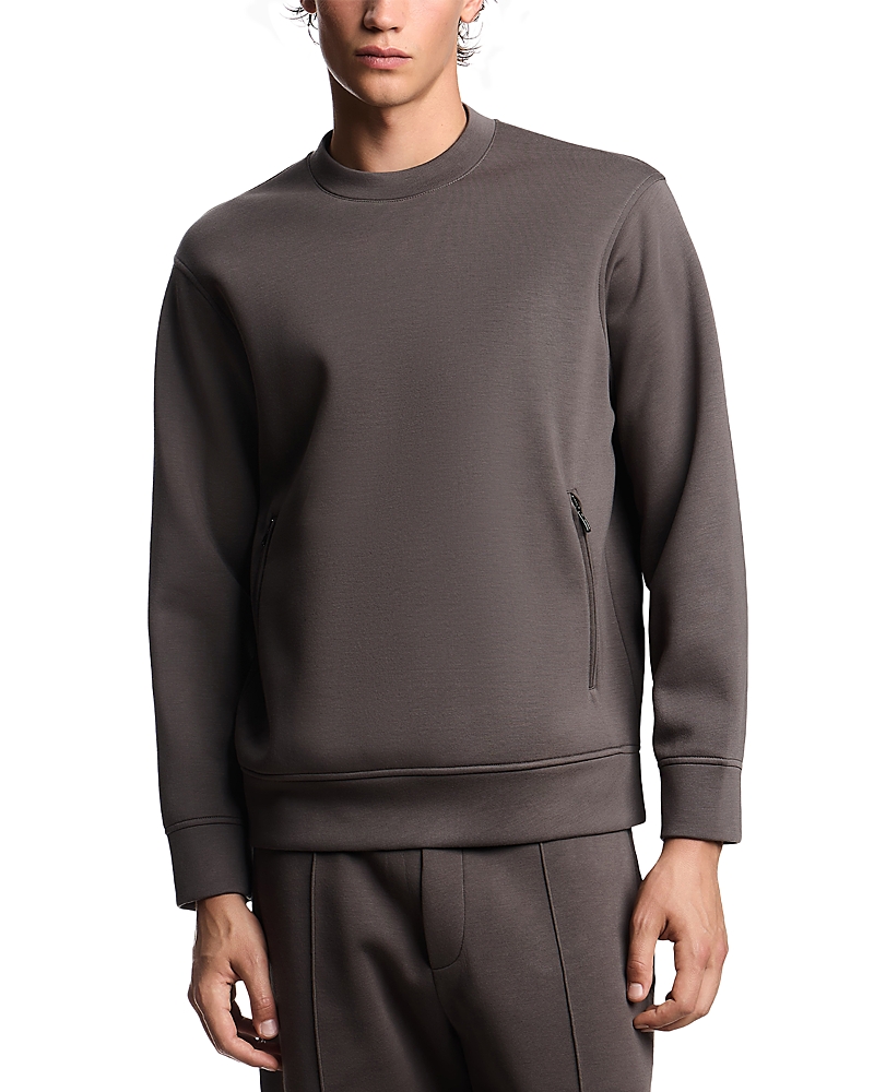 Emporio Armani Travel Essentials Crewneck Sweatshirt In Brown