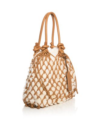 Faux Fur Macrame Mini Sac Tote