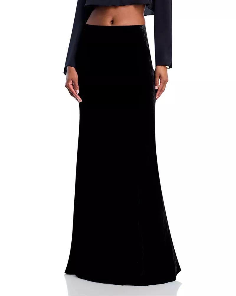 L'Agence Zeta Velvet Skirt