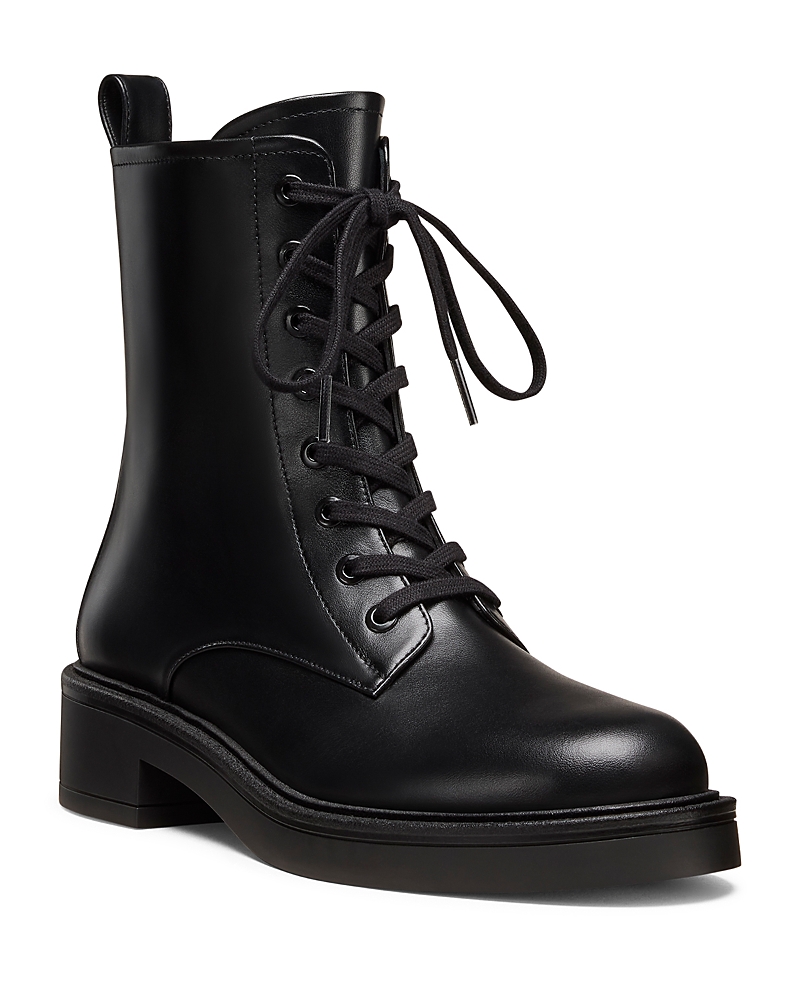 Stuart Weitzman Celia Lite Lace-up Bootie In Black