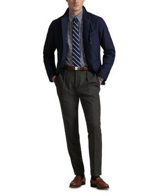 Cotton Stretch Poplin Gingham Check Classic Fit Button Down Shirt