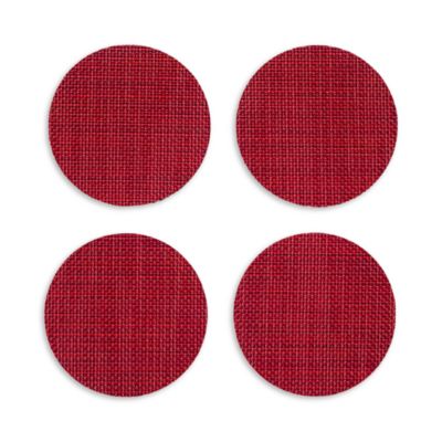 Mini Basketweave Round Coasters, Set of 4