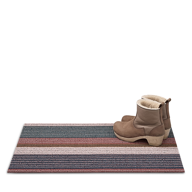 Chilewich Pleat Stripe Shag Rug, 18 X 28 In Multi