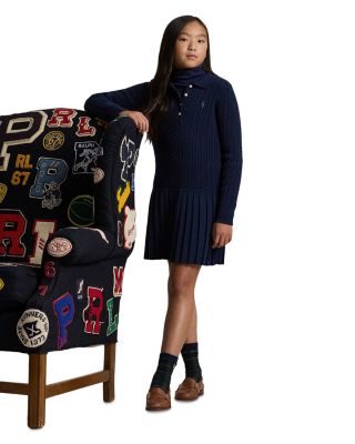 Girls' Mini Cable Polo Sweater Dress - Big Kid, Little Kid