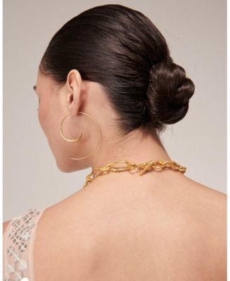 Aegina Pull Through Hoop Earrings