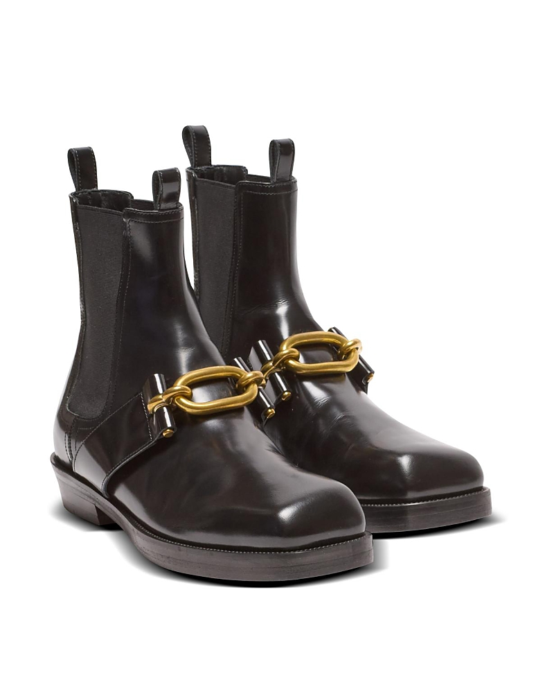 Balmain Men's Sync Chelsea Boots in Glazed Leather