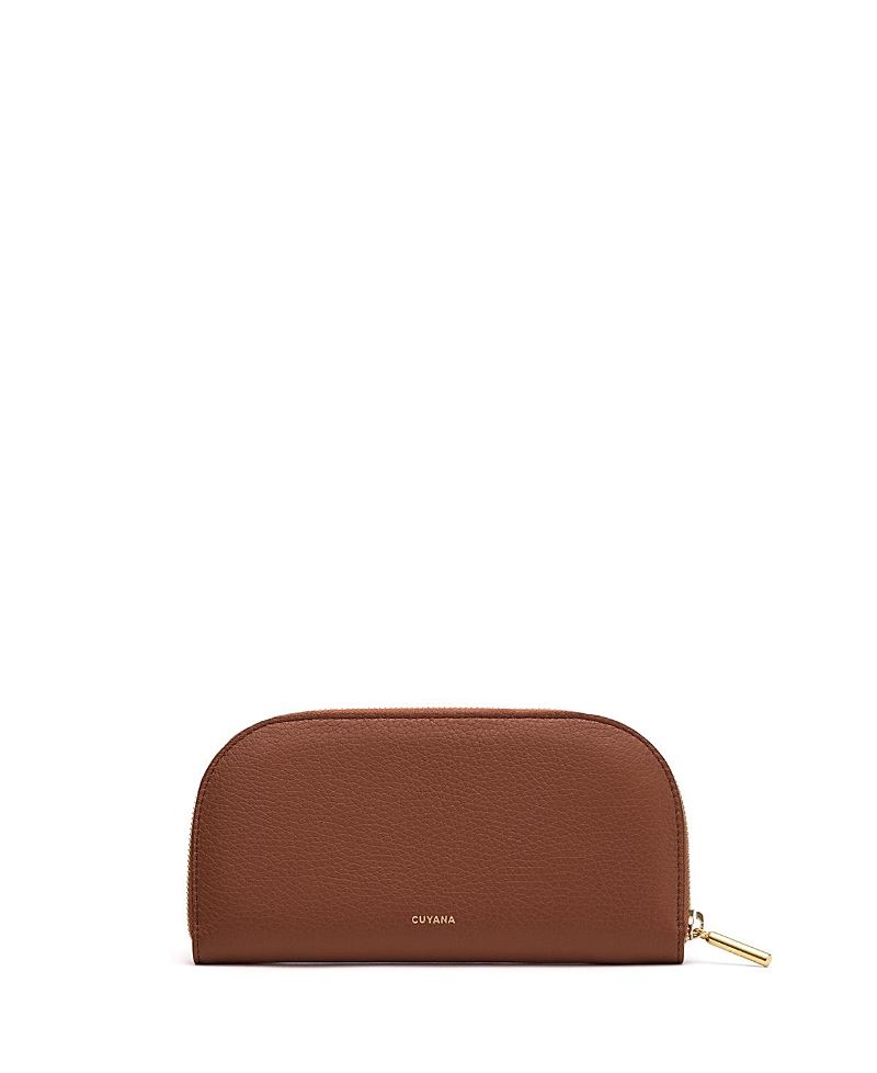 Cuyana Curved Zip Wallet In Brown