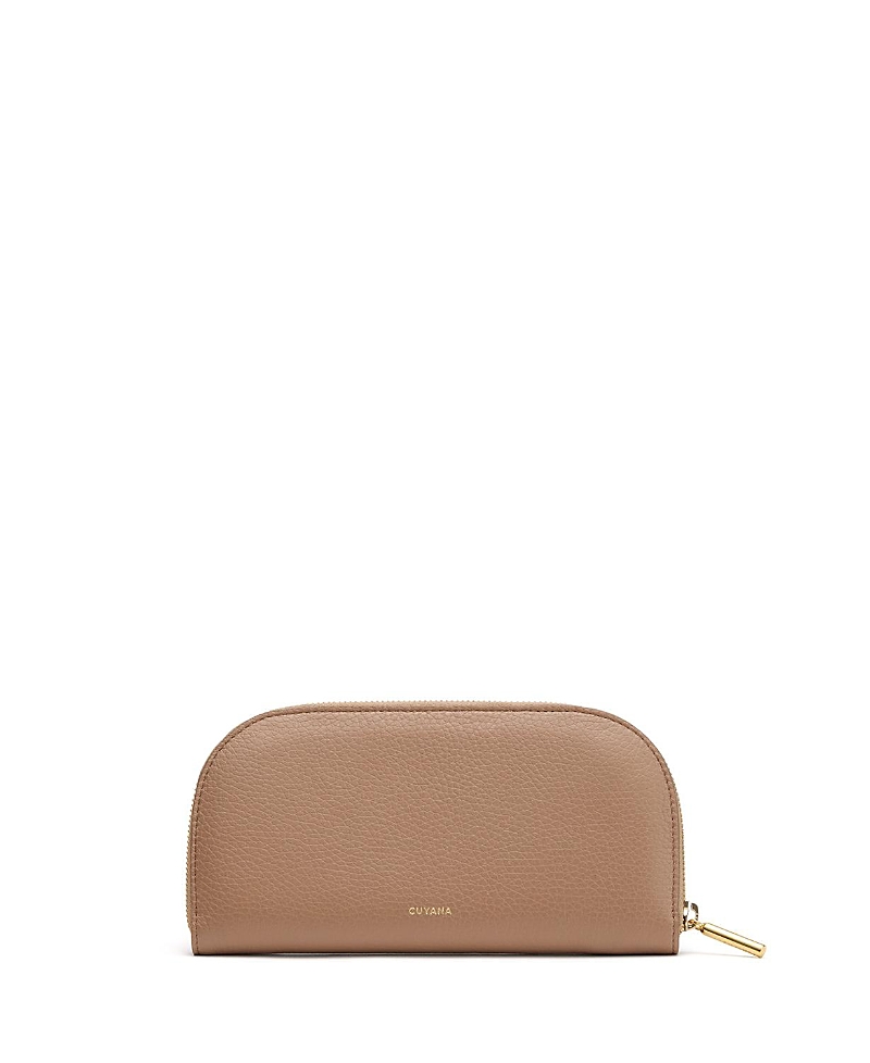 Cuyana Curved Zip Wallet In Brown