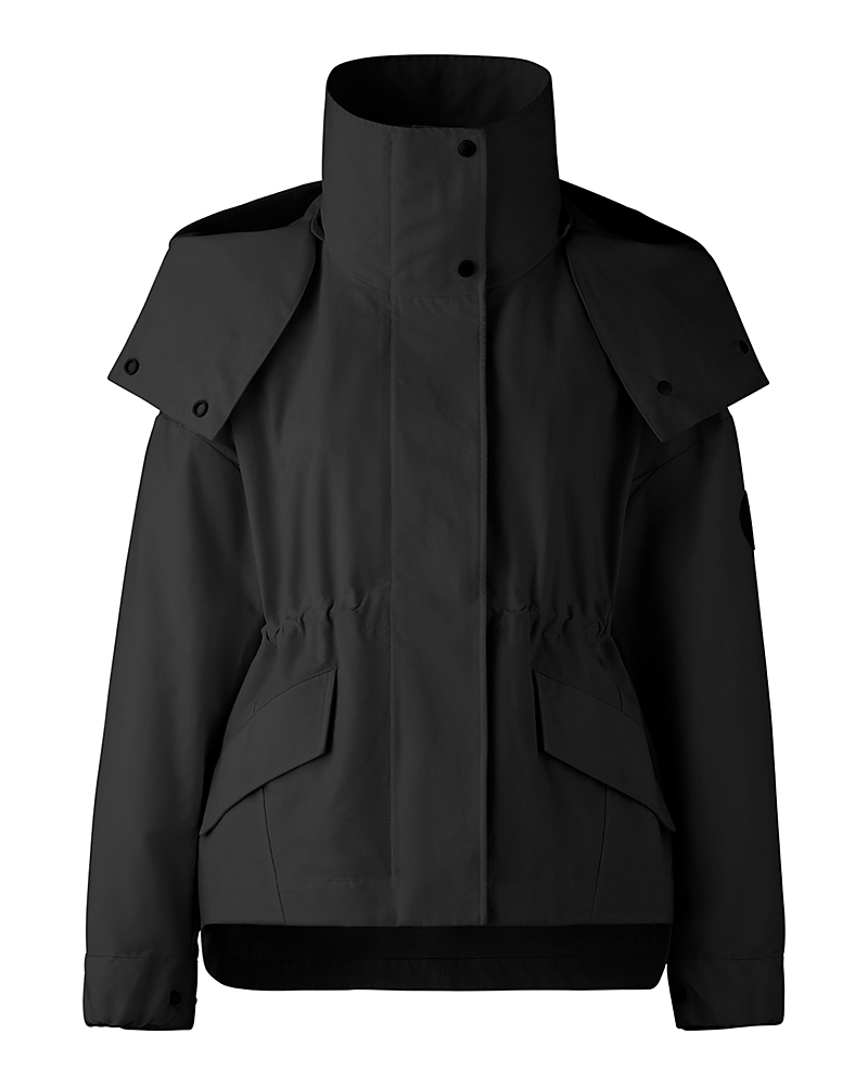 Canada Goose Olivine Oversize Water Repellent Bonded Twill Jacket In Black